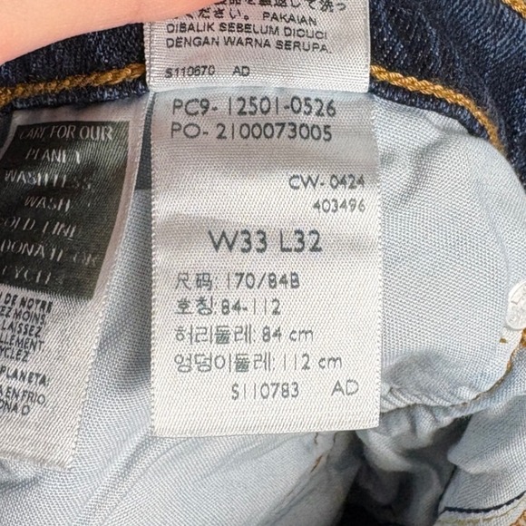 Levis Premium 501 Original Fit Womens Jeans Dark Wash Straight Leg W33 L32 12501 - Picture 3 of 7